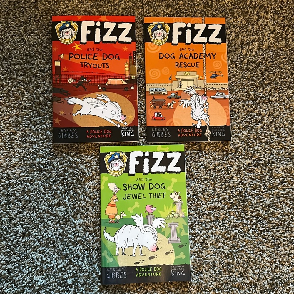 Set of 3 Fizz Dog books - police dog adventure books Urborne